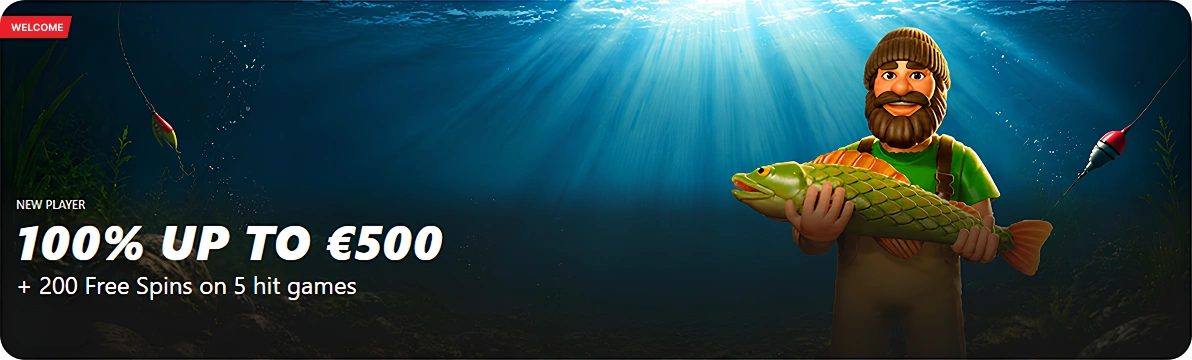 RedSlot Casino homepage promotional banner